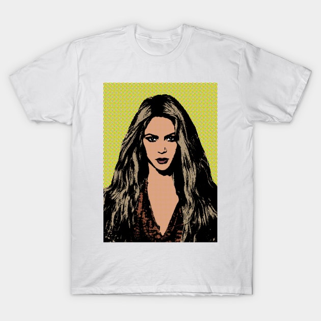 Shakira style pop art T-Shirt by soundofpopart